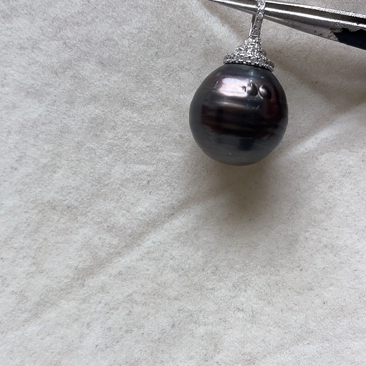 海水珍珠吊坠(不含链)银S925镶嵌