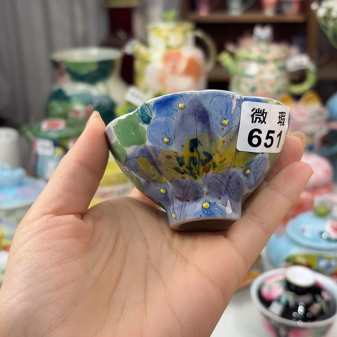 景德镇手绘高温釉下彩陶瓷茶具