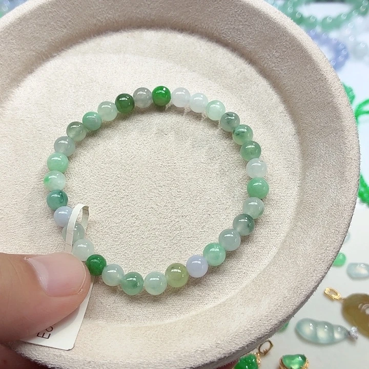 未镶嵌手链翡翠天然缅甸翡翠A货 卡6