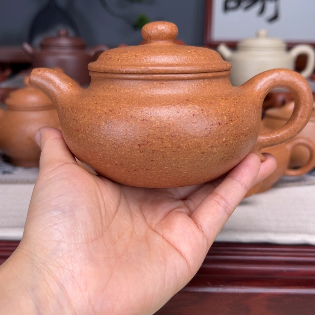 紫砂茶壶梨皮黄的360