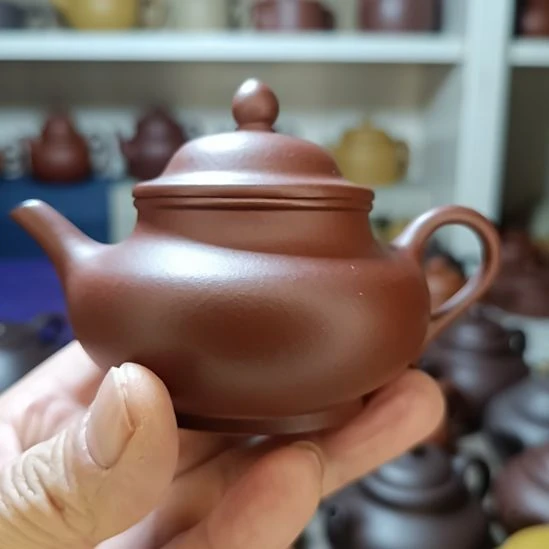 紫砂茶壶原矿清水泥霖月170cc半手工