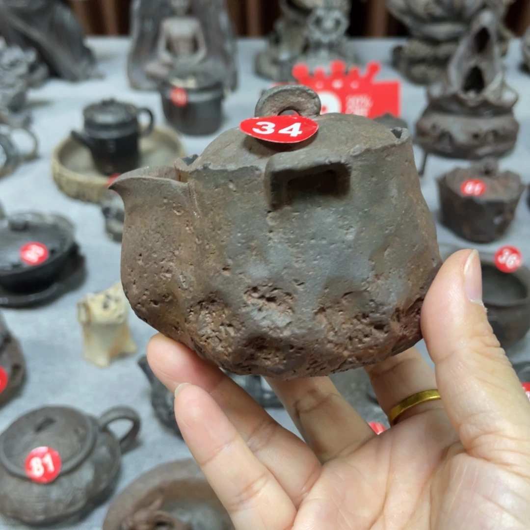 福利全手捏柴烧茶器