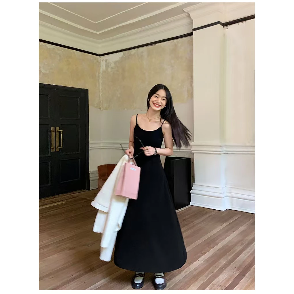 2024新款法式显瘦包臀长裙吊带外穿连衣裙女 72069