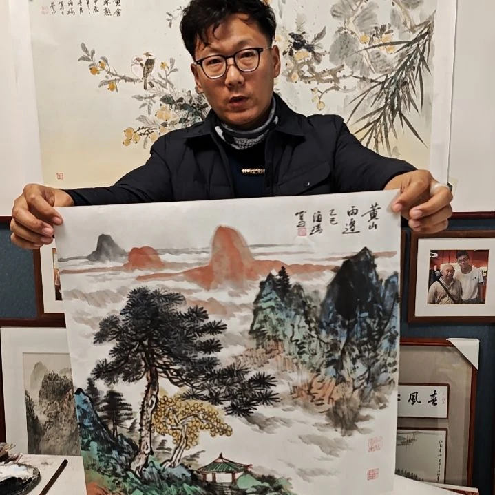 国画贾海瑞老师现场定制