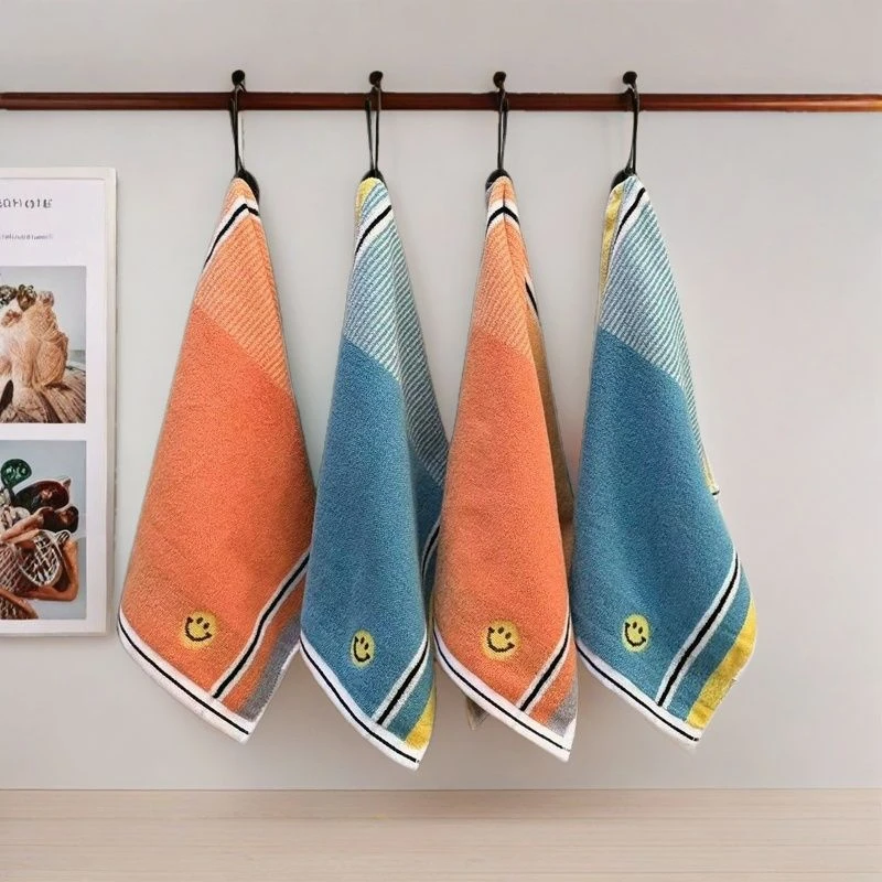 【两条】加厚100%棉大毛巾柔软吸水不掉毛不掉色男女情侣彩棉面巾