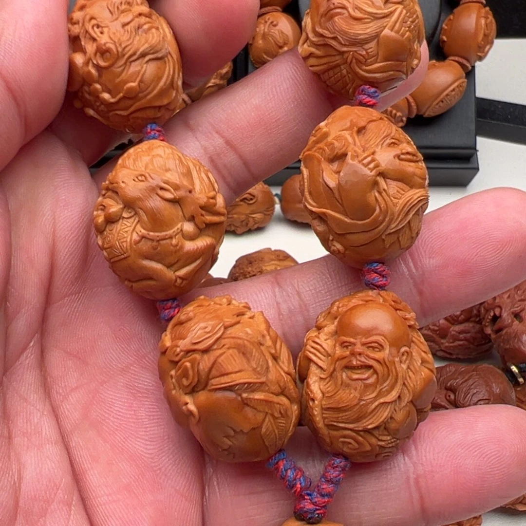 手串/手链橄榄核瑞兽群仙会 微花