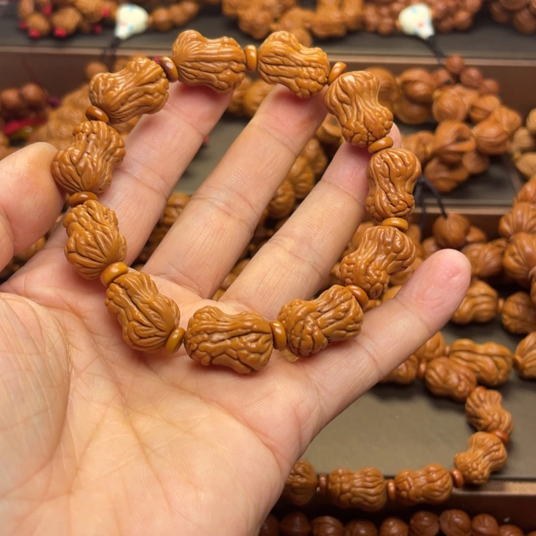 夜***秋桃核手串龙纹桃核5