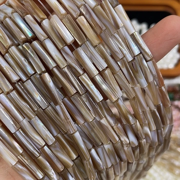 合金玛瑙/玉髓珠宝半成品一条企鹅贝管珠