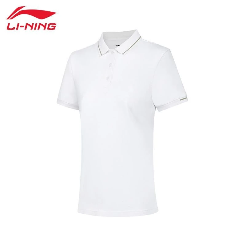 李宁运动Polo女士夏季时尚简约高档短袖排汗透气翻领休闲显瘦T恤