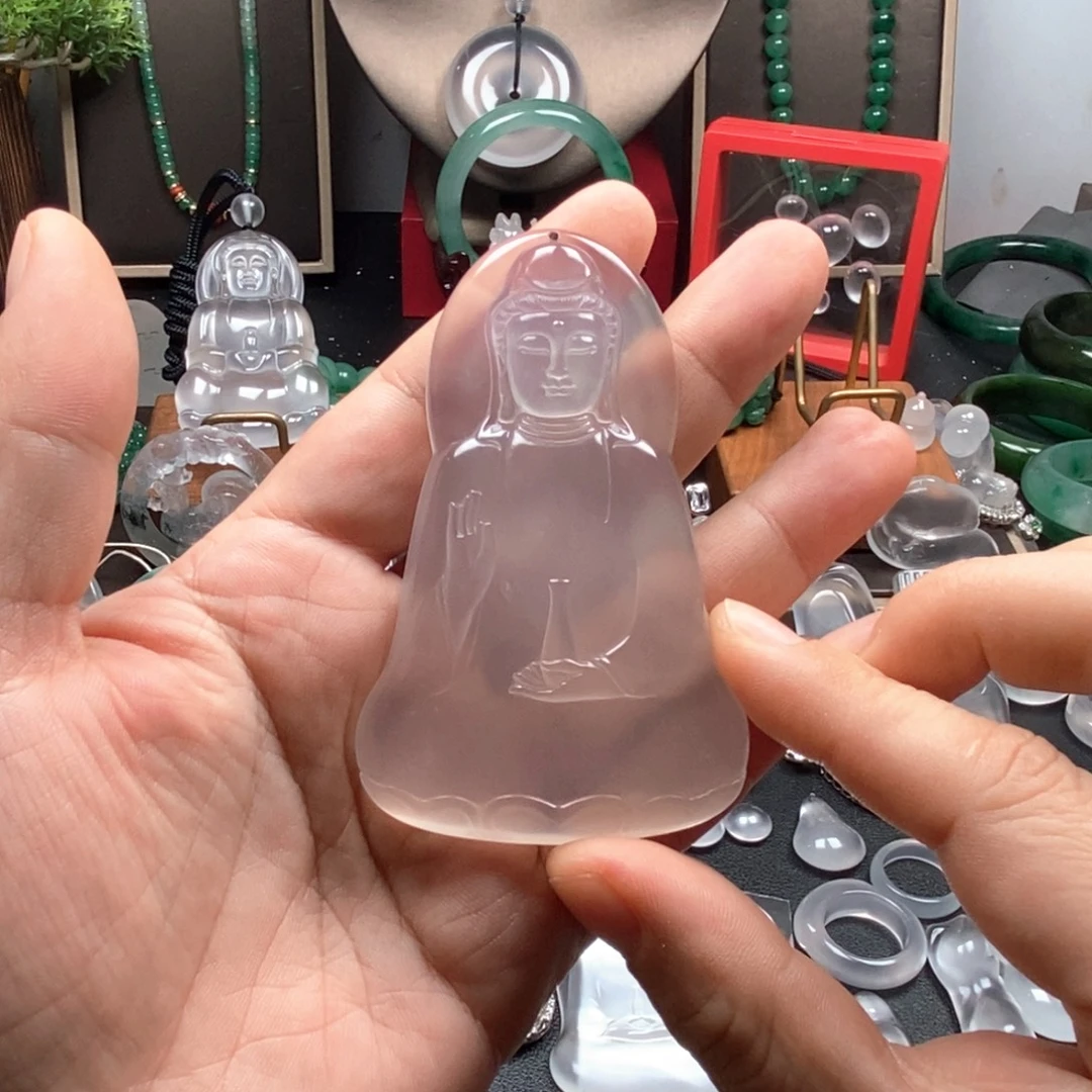理***计颈饰未镶嵌石英质玉