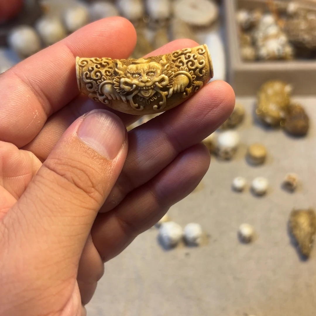 蜀***山鹿骨手串/手链支巴扎藏珠