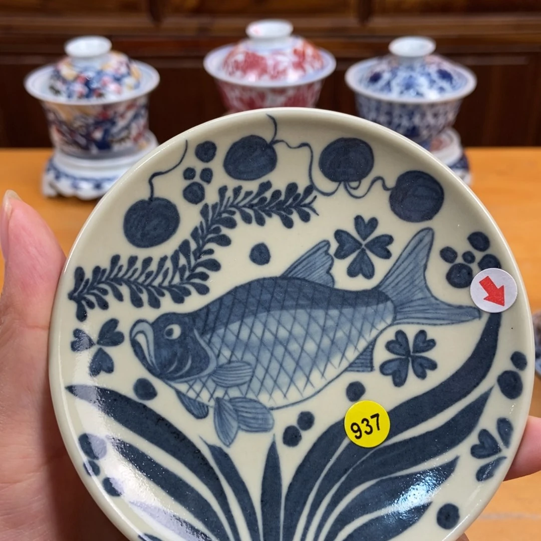 手绘现代茶具非古董