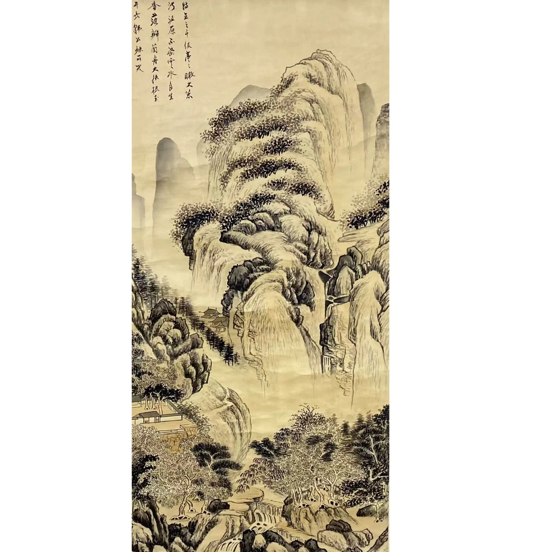 张 山水绢本立轴135 65 7.8平尺