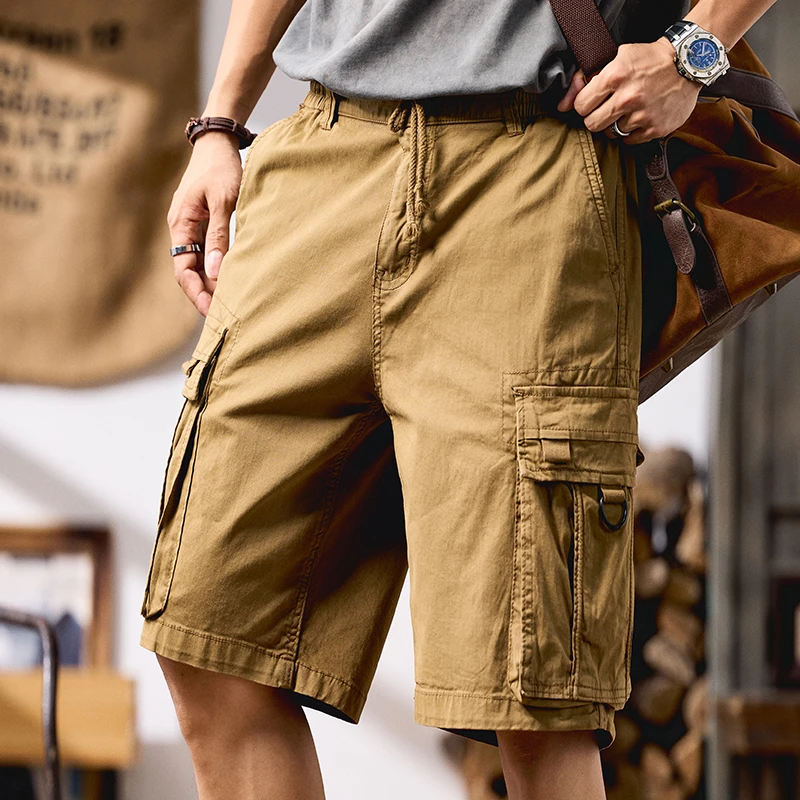 潮掌柜休闲美式复古工装短裤青春流行百搭户外休闲多口袋潮流短裤