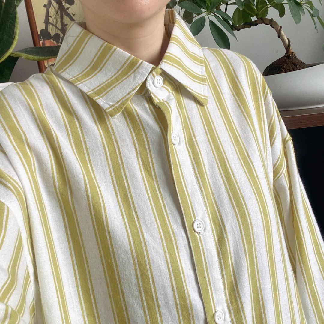 全棉法莱绒衬衫裙家居裙绒感长袖休闲裙家居外穿亲肤贴身