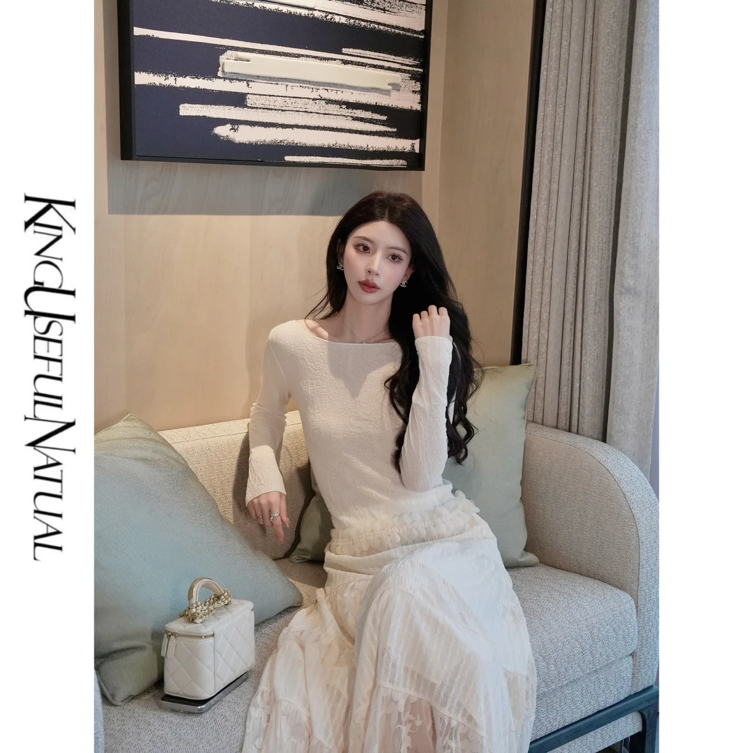 KUN【羽纱锦缎】高奢质感 面料up混纺重工下摆拼接温暖轻盈上衣