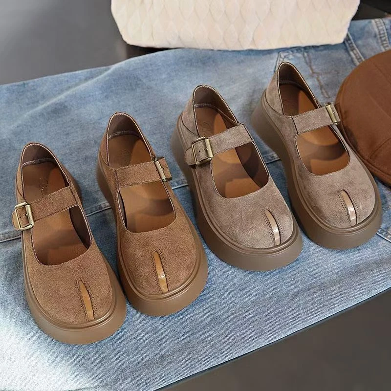 复古增高勃肯鞋玛丽珍单鞋女鞋子2025新款春夏季小众厚底法式单鞋