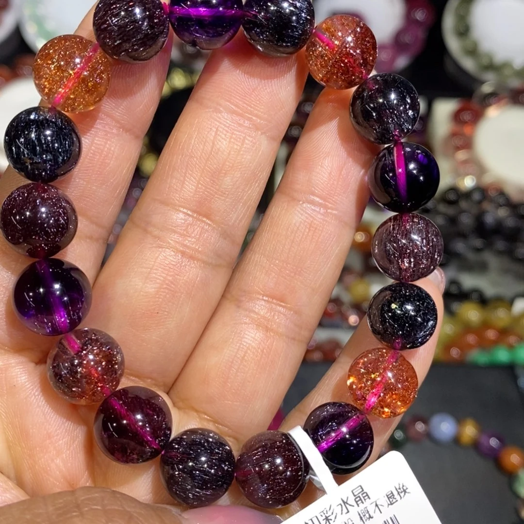 水晶未镶嵌手串黑加仑11