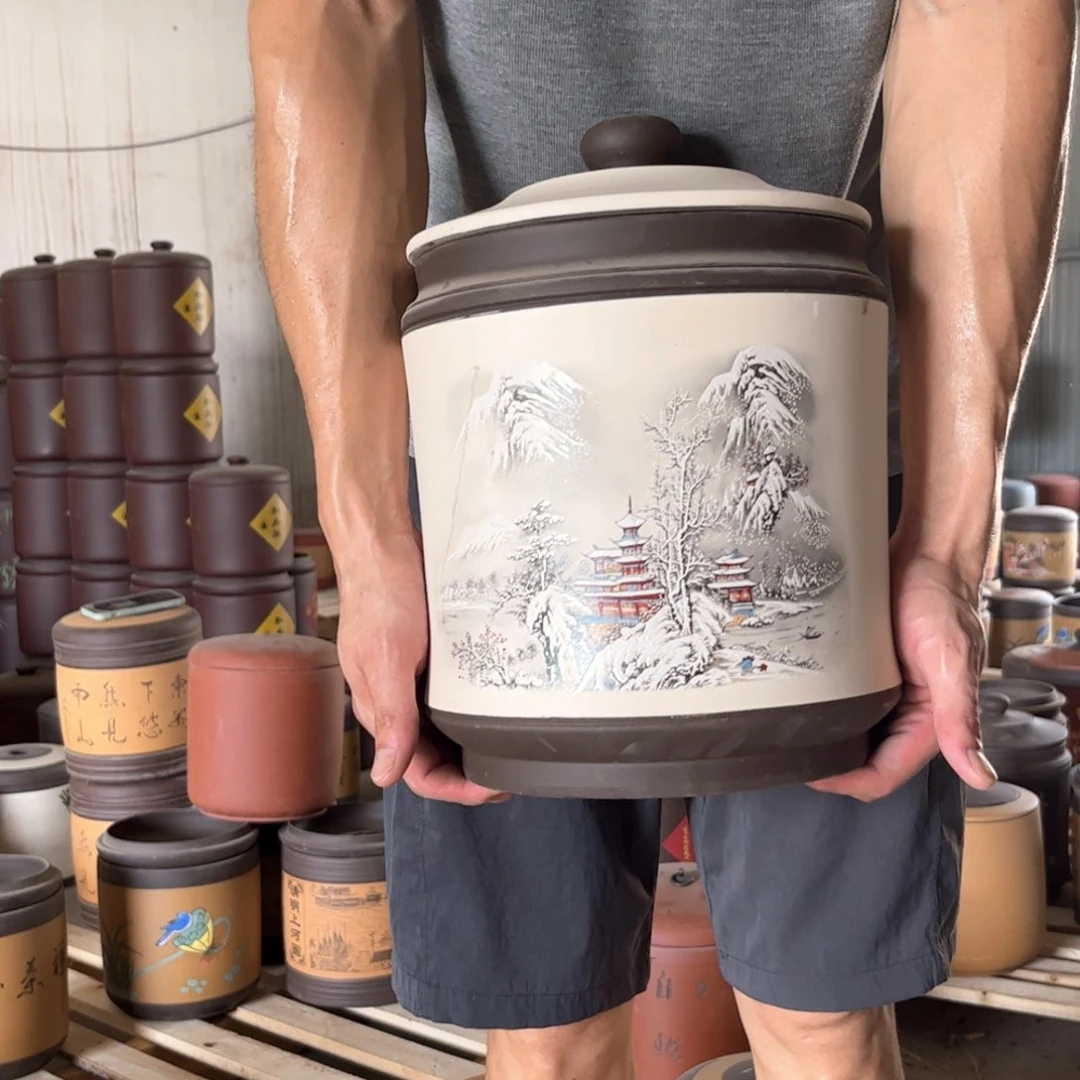紫砂茶叶罐8 饼茶叶罐