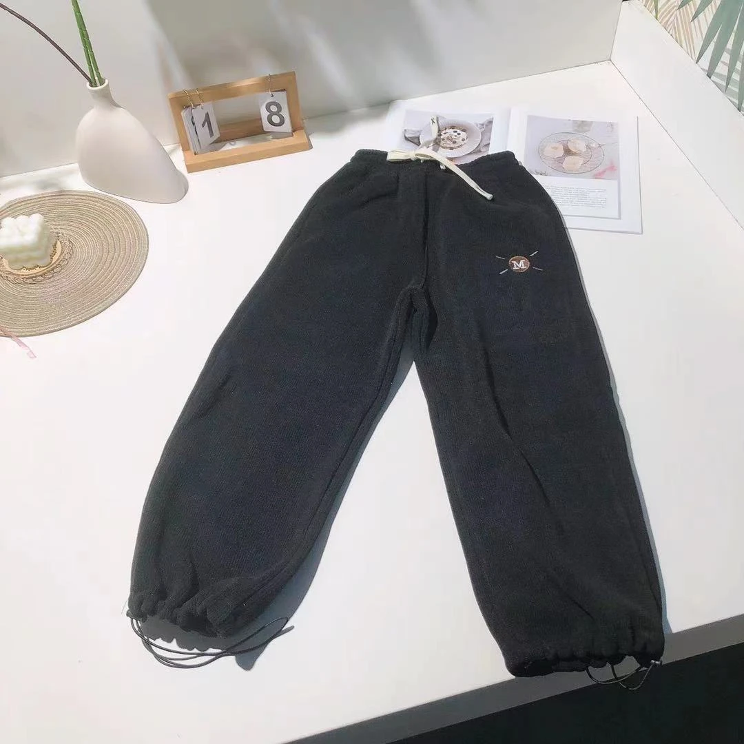 F220儿童冬款加绒条绒M字母休闲裤1106（29-33）