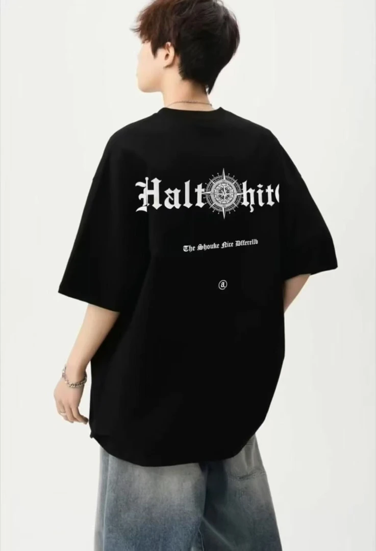 男款短袖夏季潮牌棉质透气面料柔软宽松宽松舒适