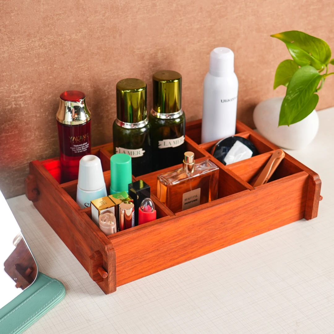 榫卯收纳盒｜红花梨｜檀锦阁文创｜规格约34.5*23.5*7｜A01432