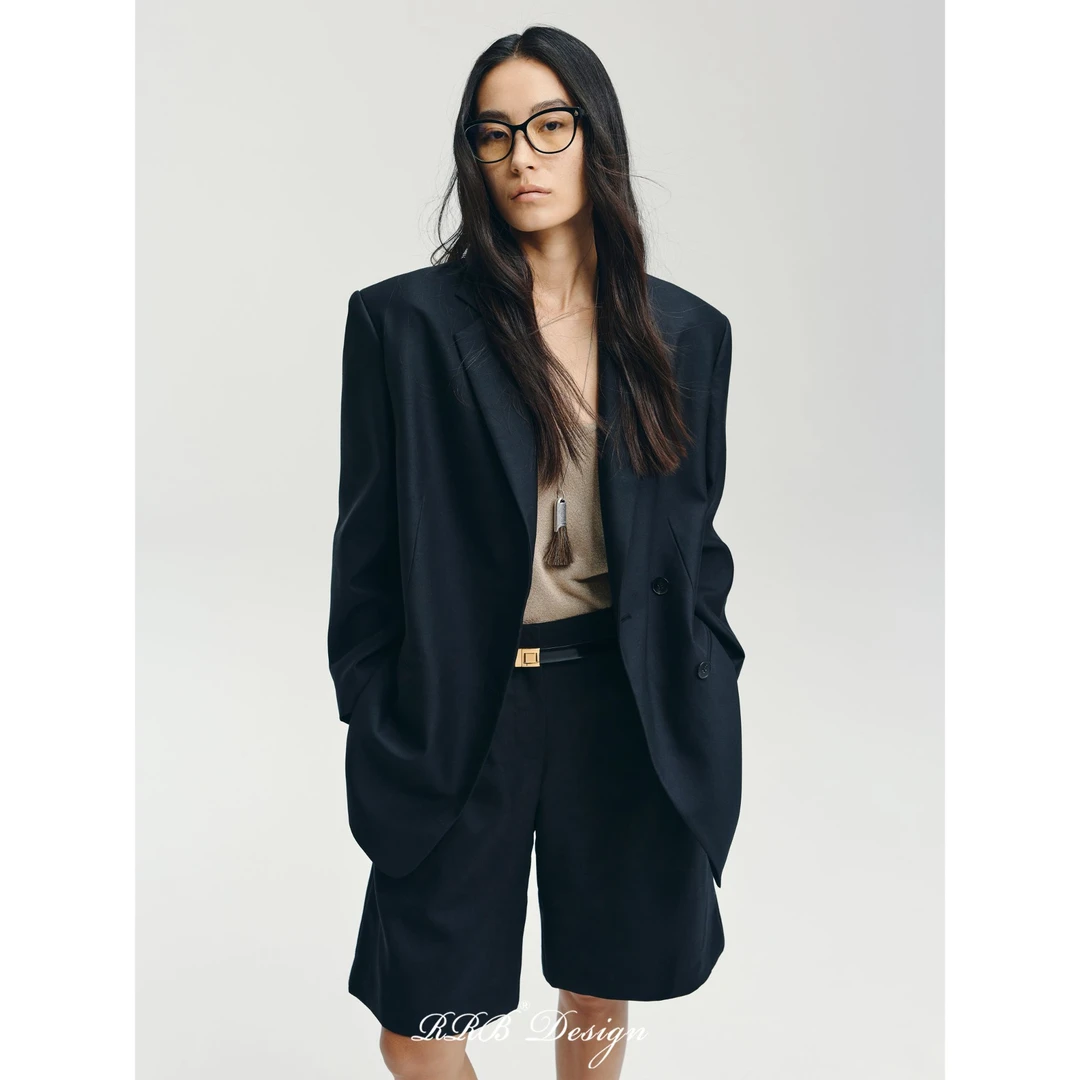 RRB Design「ROW西装」A级精纺羊毛廓形西装百搭时尚通勤长袖外套