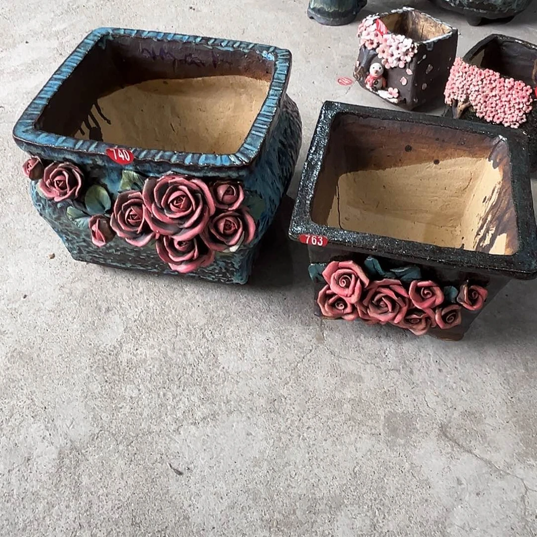 杨***青微瑕740号陶然花器手工花盆