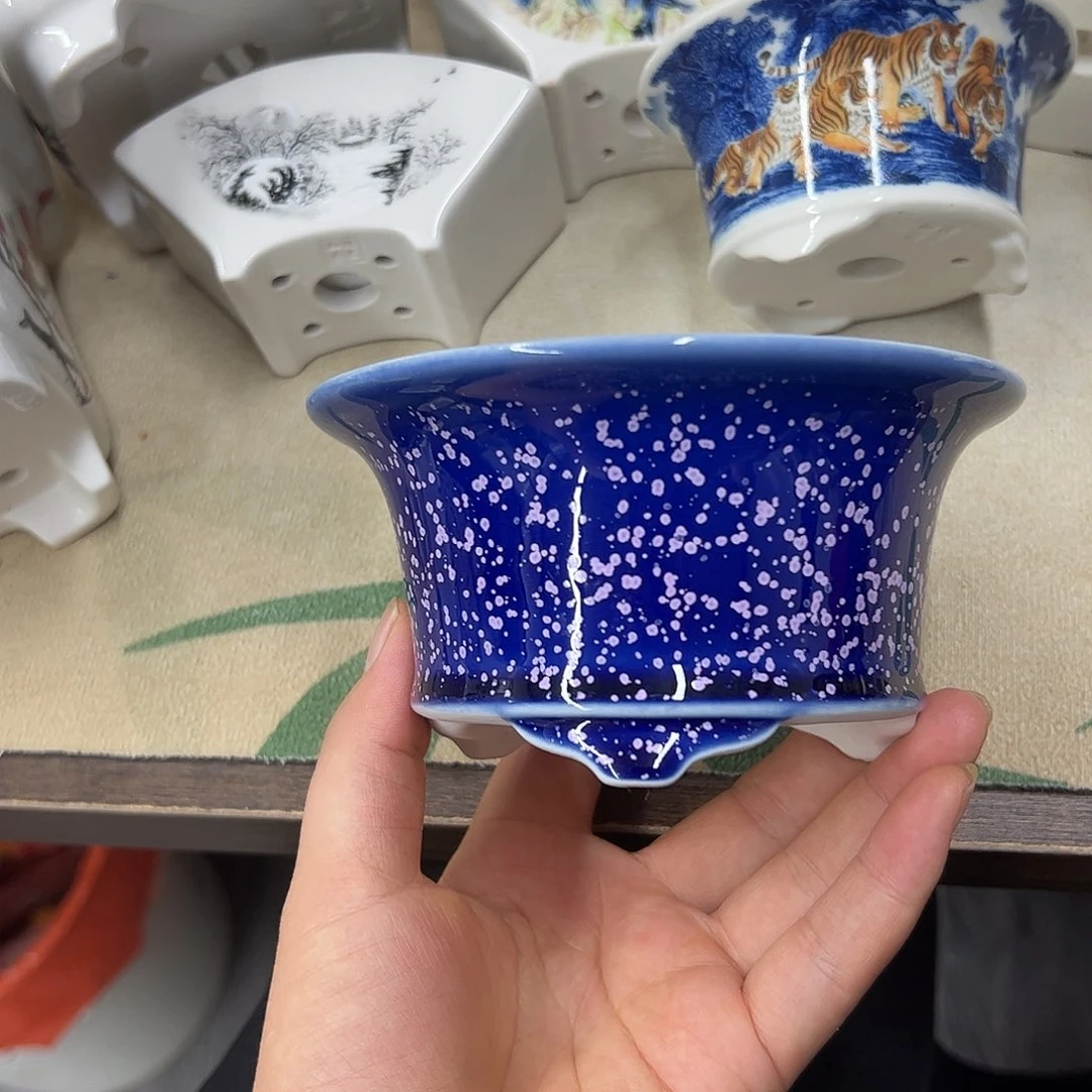 紫砂花盆016号瑕疵15/8cm