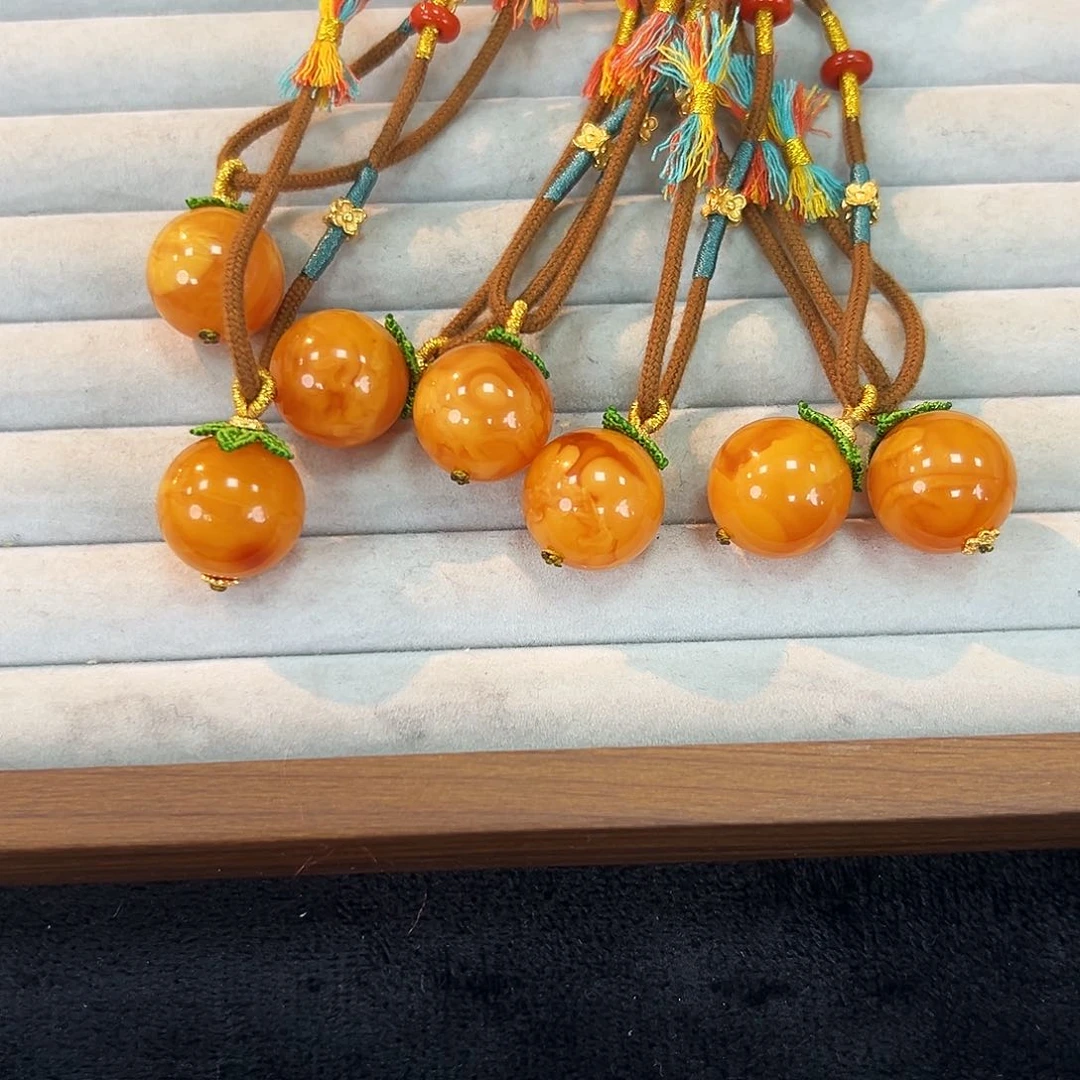 蜜蜡颈饰未镶嵌多样性发一赠链