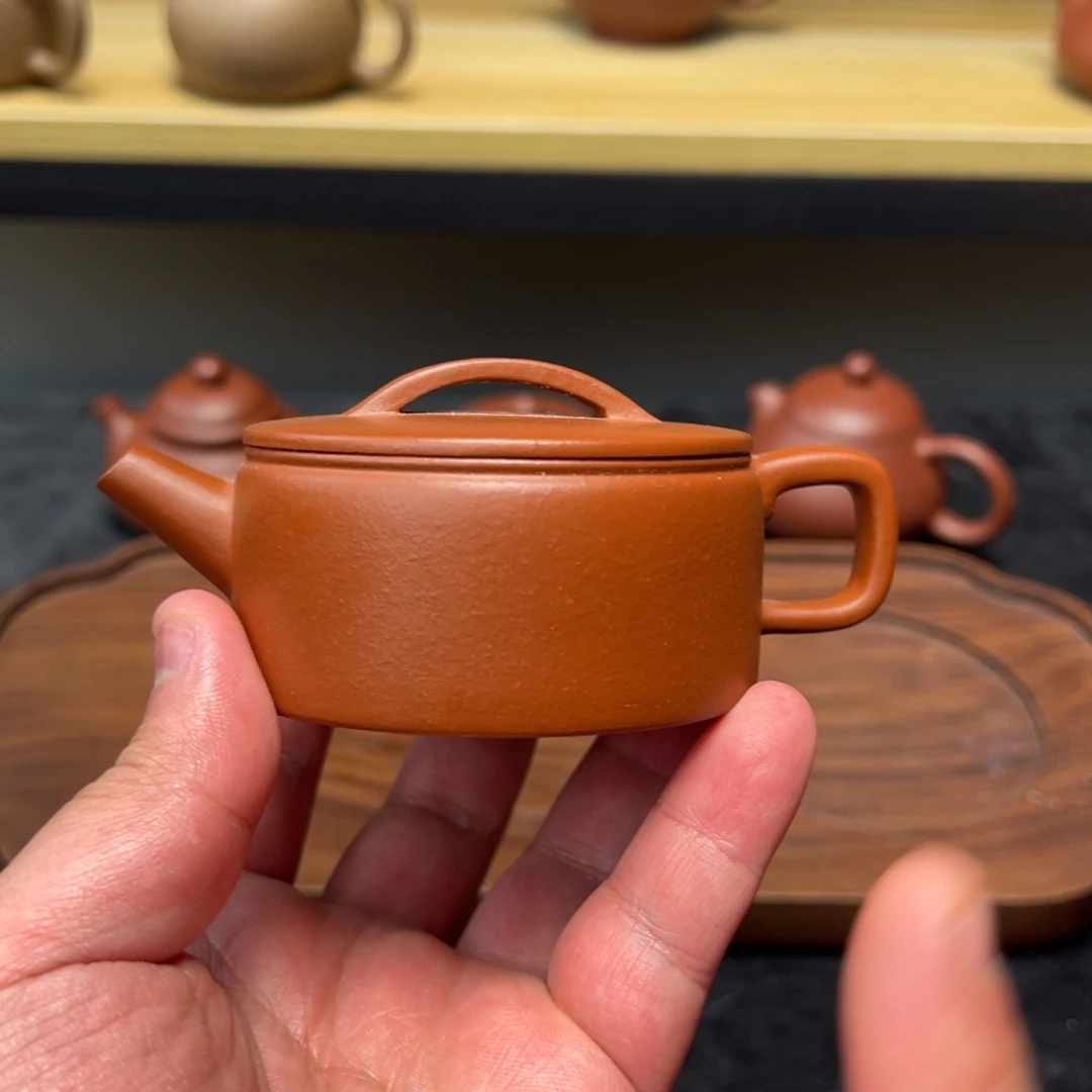 紫砂茶壶微瑕110朱泥汉瓦