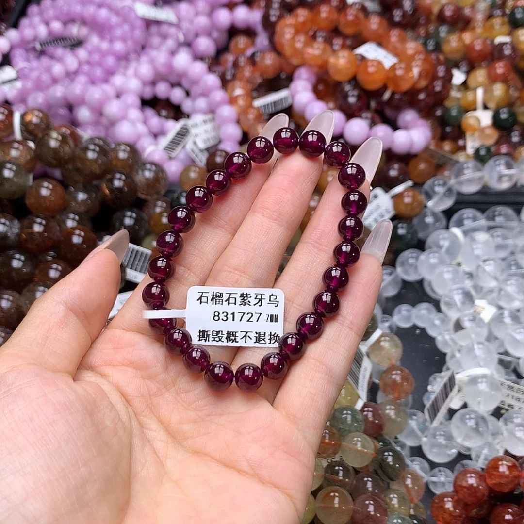 未镶嵌手链石榴石手链