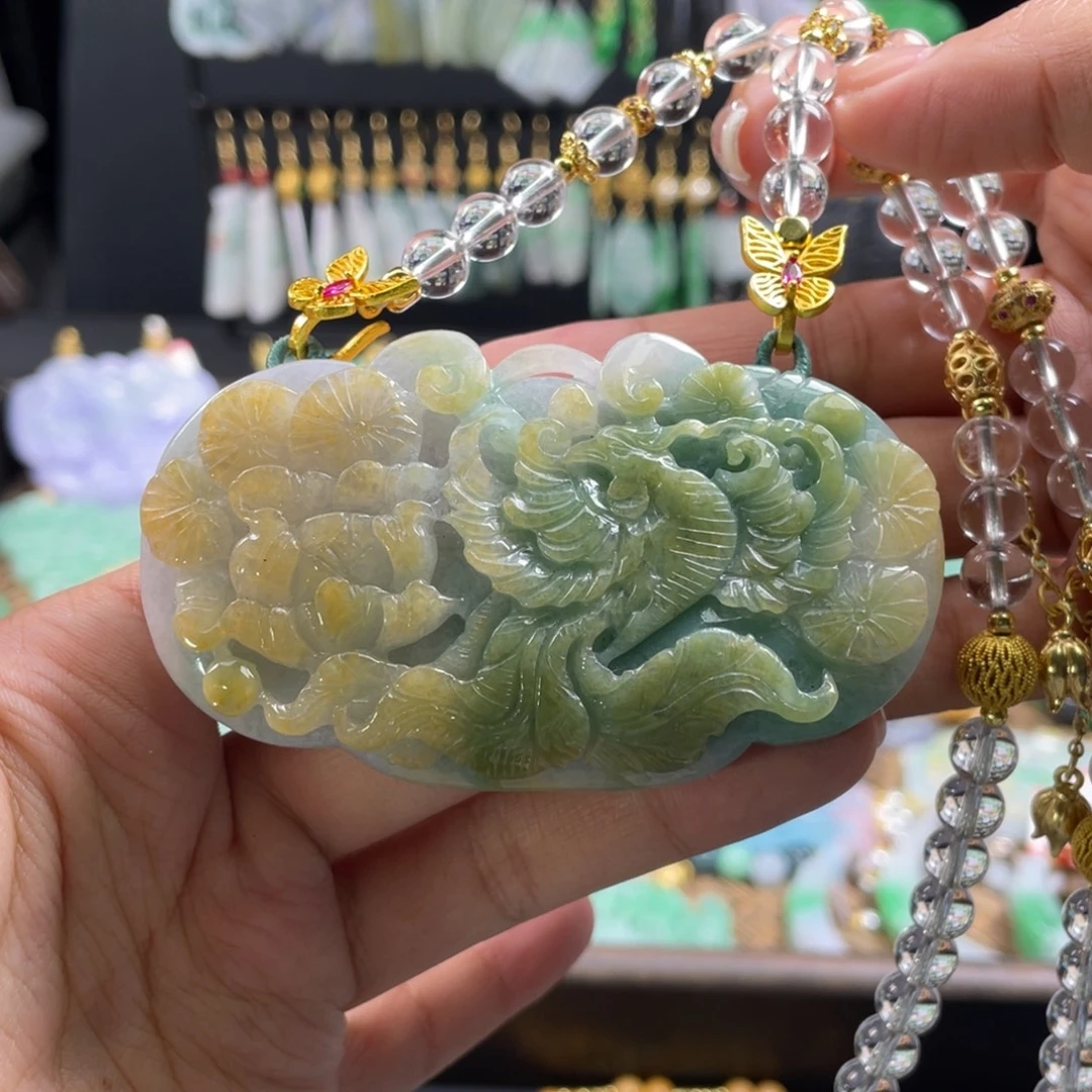 翡翠未镶嵌颈饰代编织
