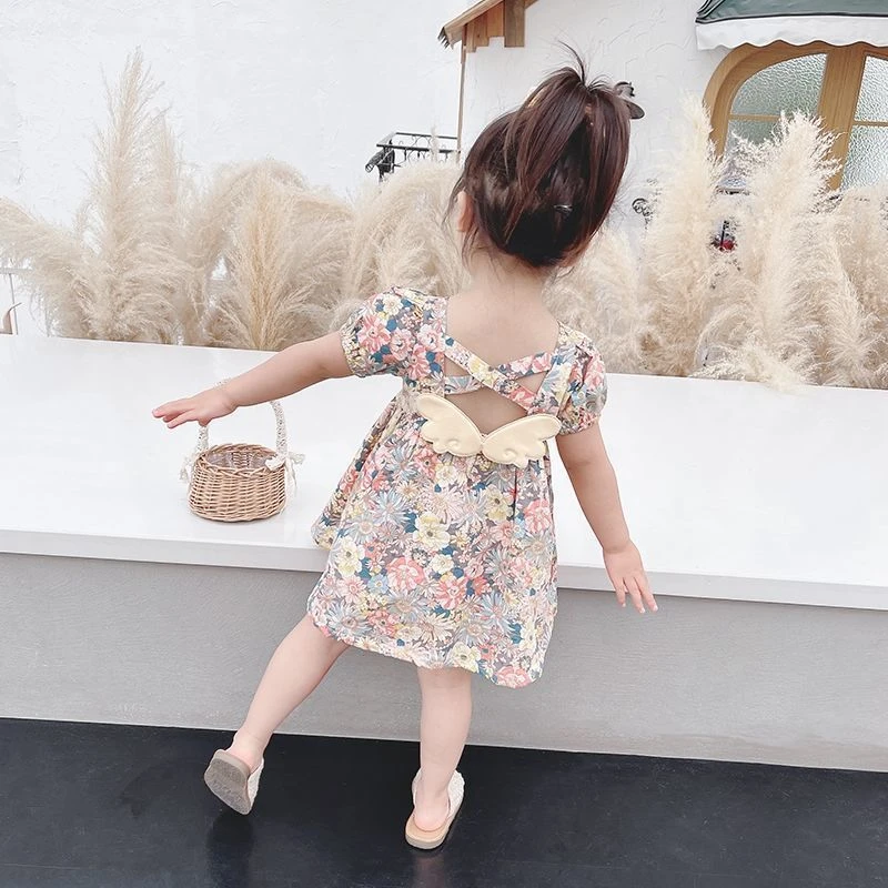 女童碎花连衣裙夏季2025新款童装网红夏装儿童洋气裙子宝宝公主裙