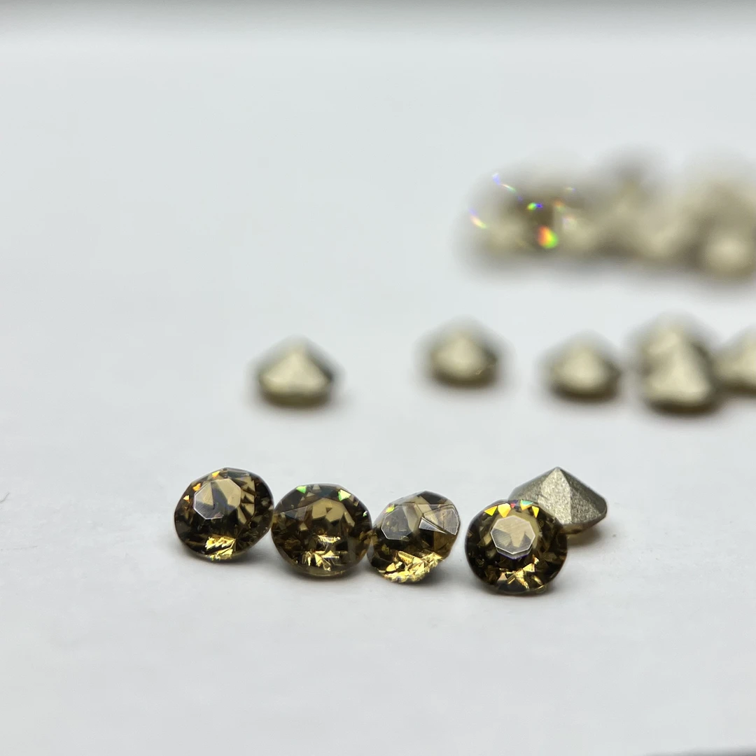 奥克兰香槟奥地利进口华子1088尖底圆钻美甲水钻堆钻球耳钉DIY