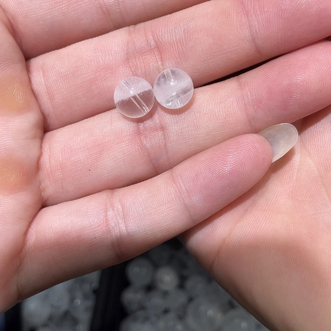 水晶珠宝半成品未镶嵌婧****糖打孔，不退不换