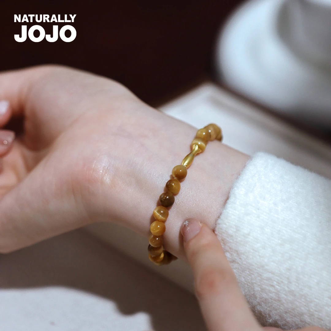 日金斗金上岸锦鲤黄虎眼石手串女款招财转运新中式国风串珠手链