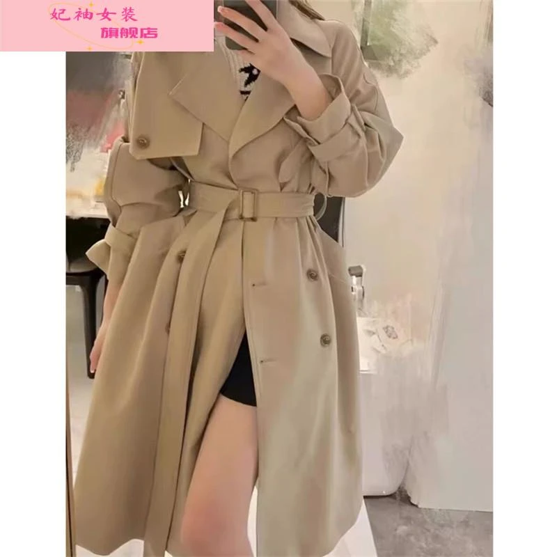 妃袖高级感卡其色风衣外套女中长款2025秋季新款英伦风巨好看气质