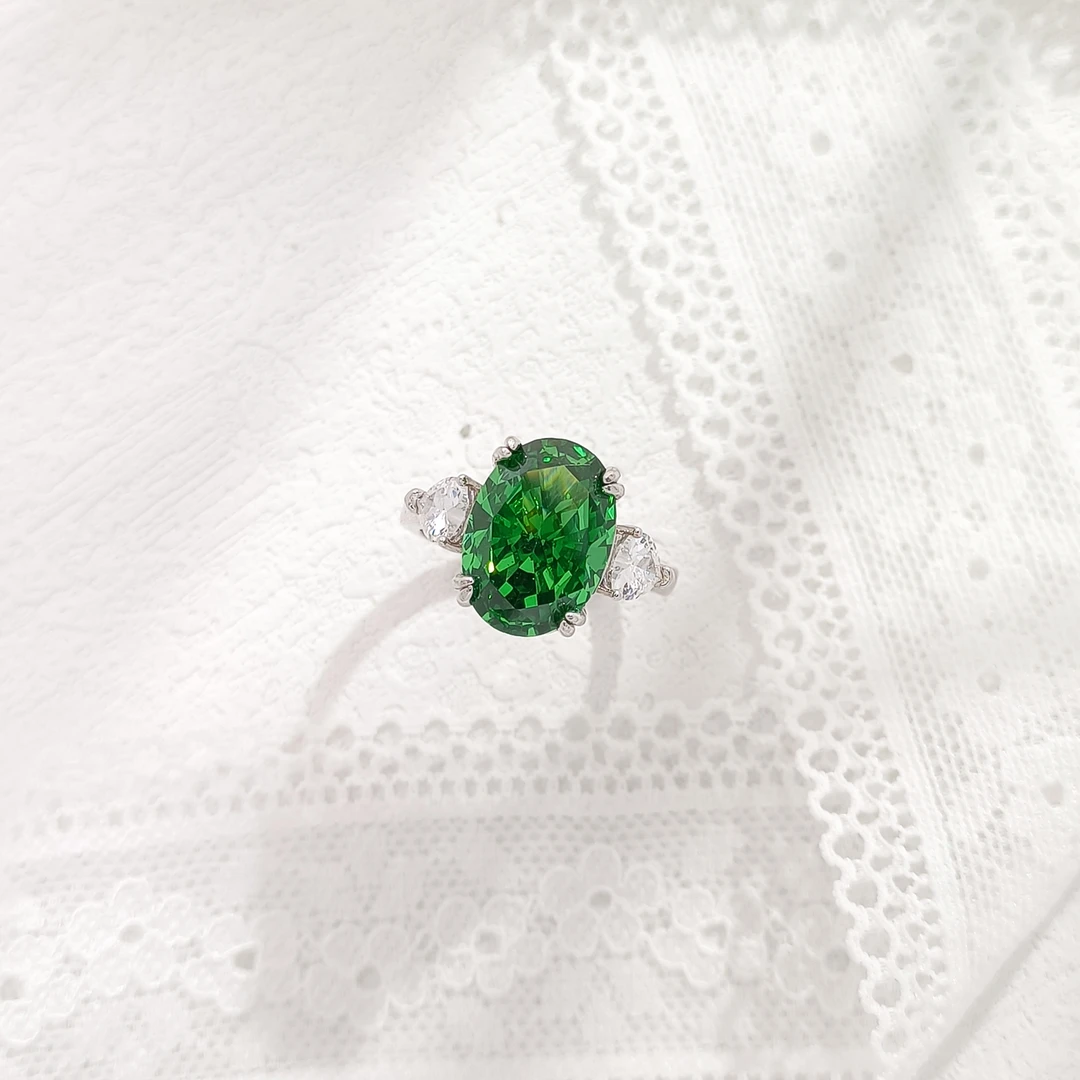 铜合金合成锆石戒指 XS-51462 戒指时尚轻奢气质百搭轻奢