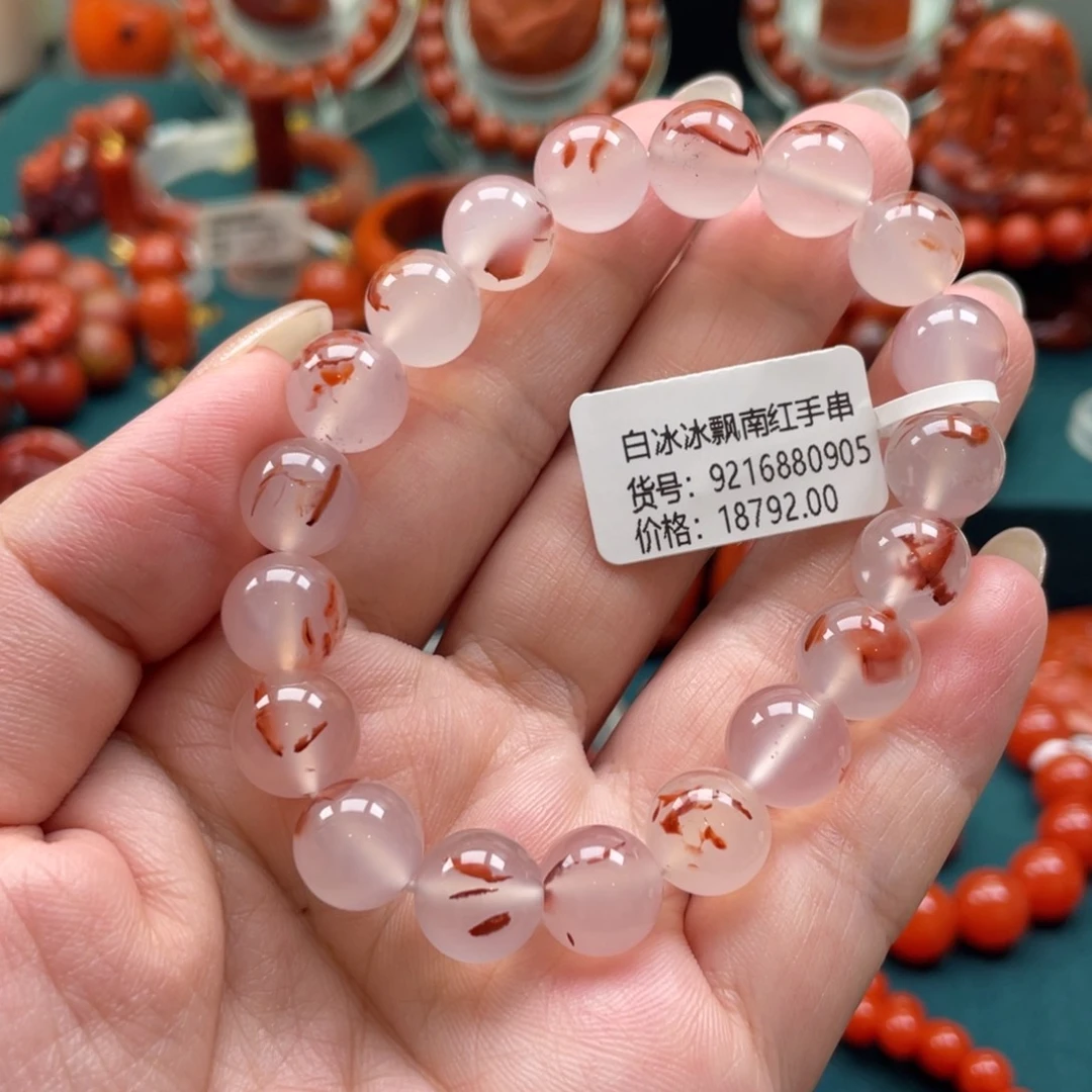 未镶嵌南红冰飘单圈手串10mm南红玛瑙