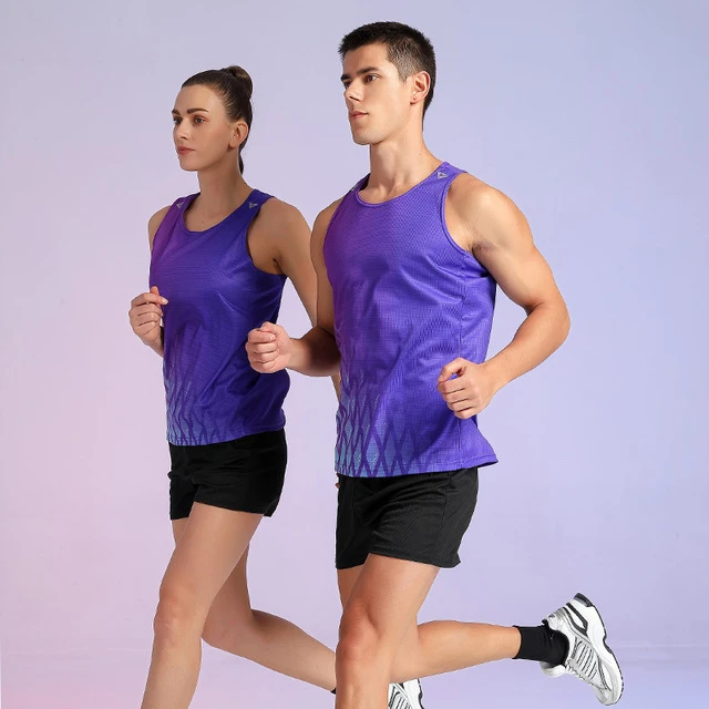 茉寻【特惠】田径服套装男女体育生训练服体考背心比赛服运动服马