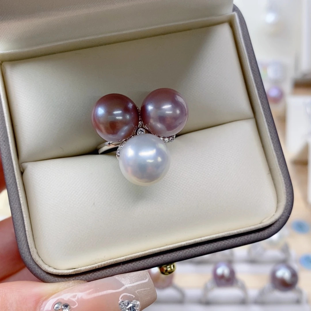 淡水珍珠戒指银S925镶嵌m****o