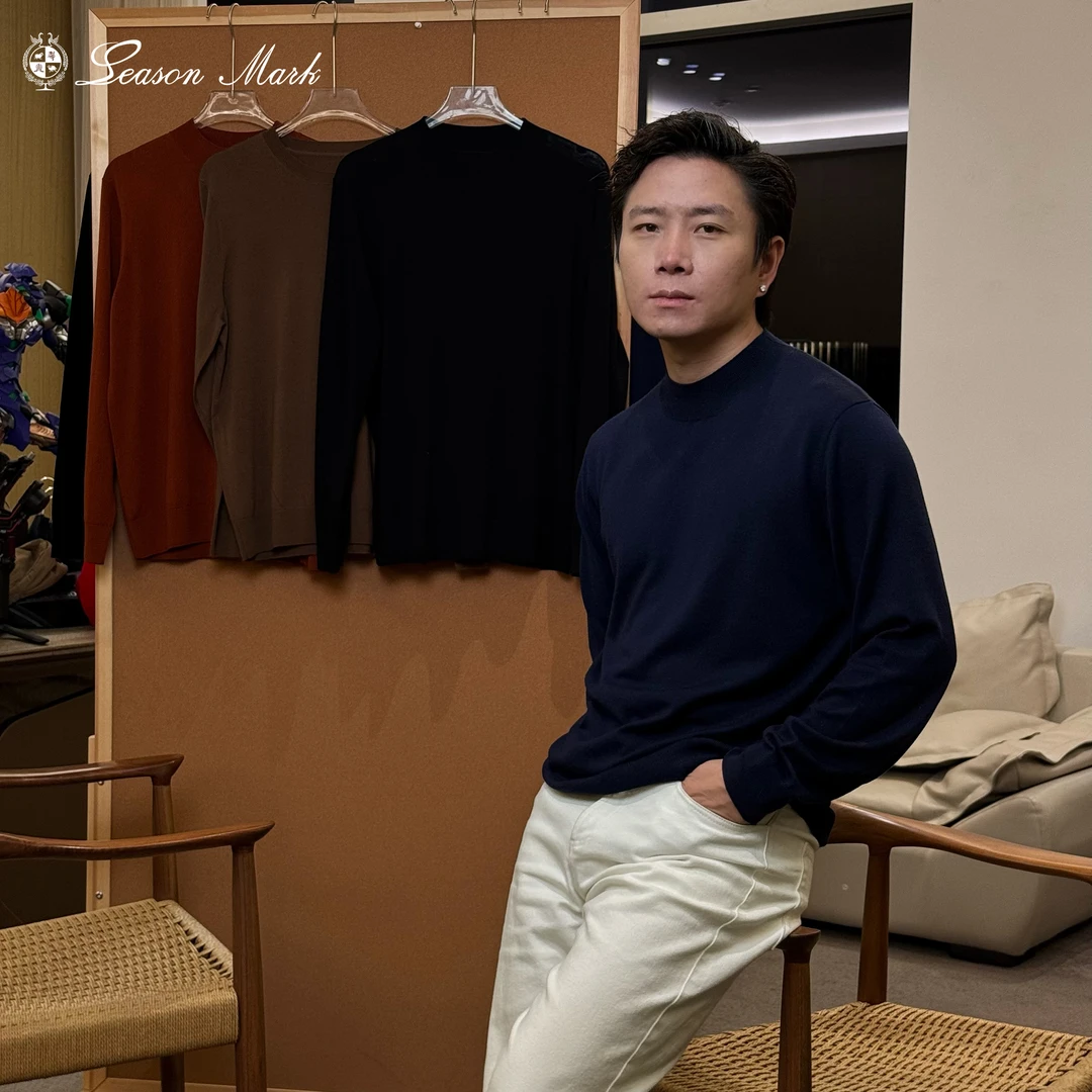 SEASON MARK秋季新款16.02微米系列针织羊毛衫cleanfit保暖搭子男