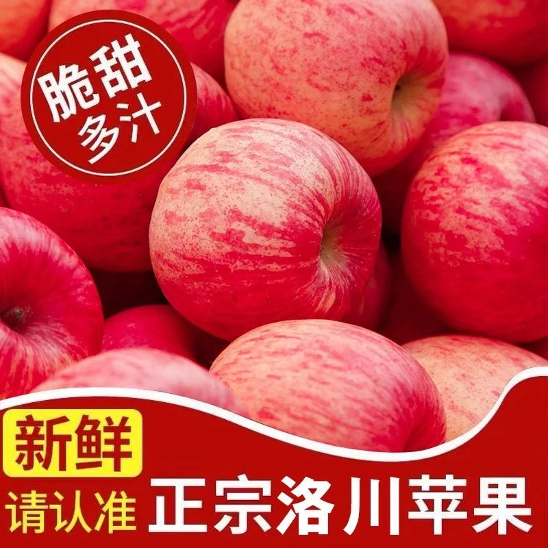 【脆甜苹果】当季爆款陕西洛川红富士苹果脆甜爆汁新鲜现摘水果扛把