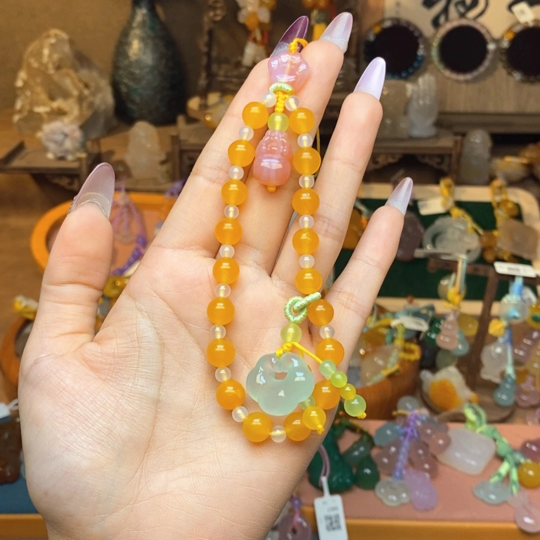 未镶嵌车挂玛瑙/玉髓挂件