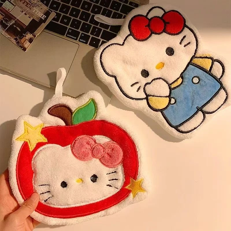 【买一送一】kitty猫挂式擦手巾超强吸水加厚卫生间厨房抹手布