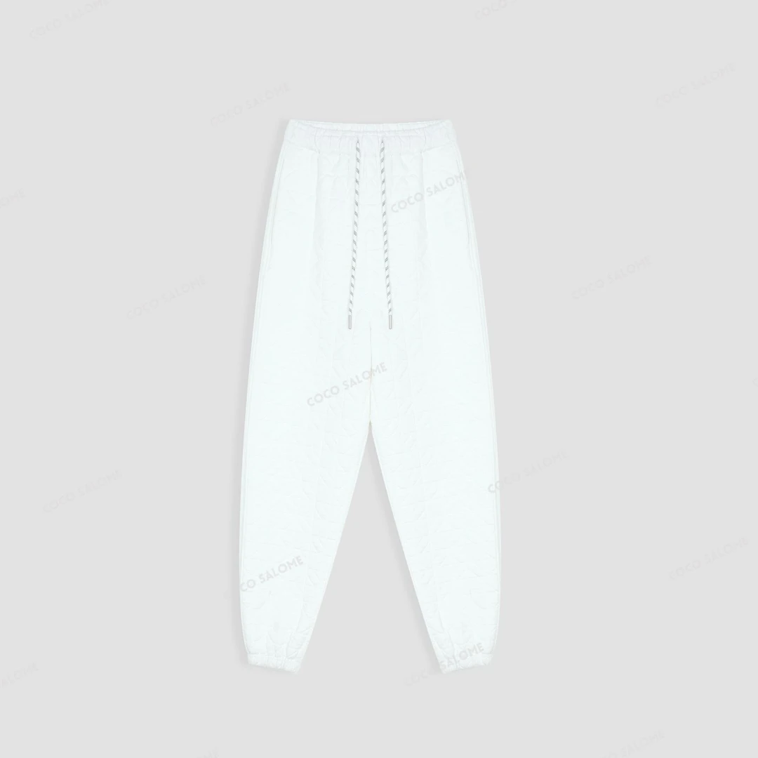 安安推荐【门口棉裤】380g重磅夹棉菱格束脚棉裤BW24D50739-WK