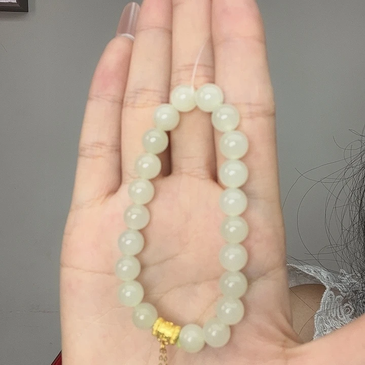 手串未镶嵌和田玉浅晴卡8