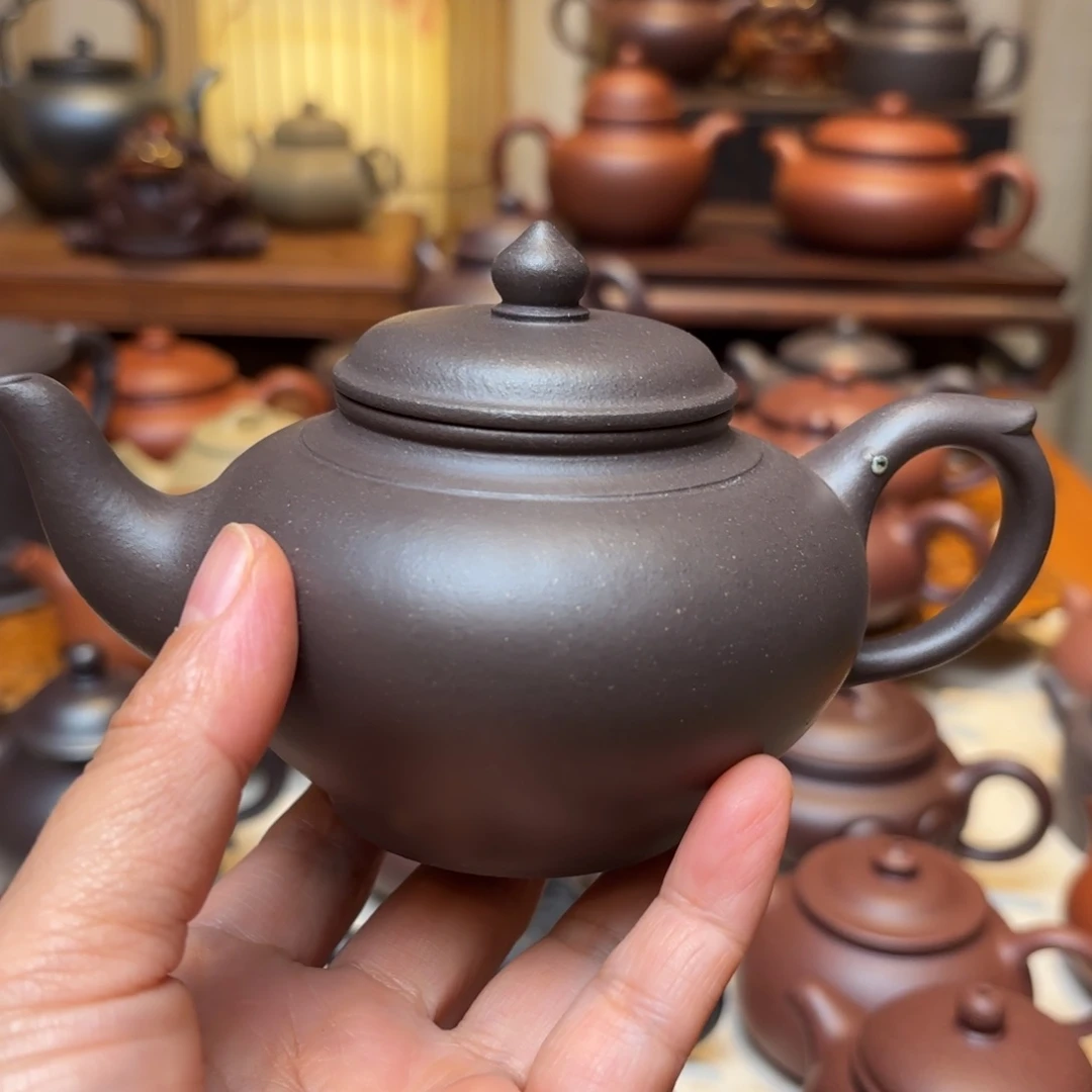 九***凤茶壶紫砂老紫泥瑕