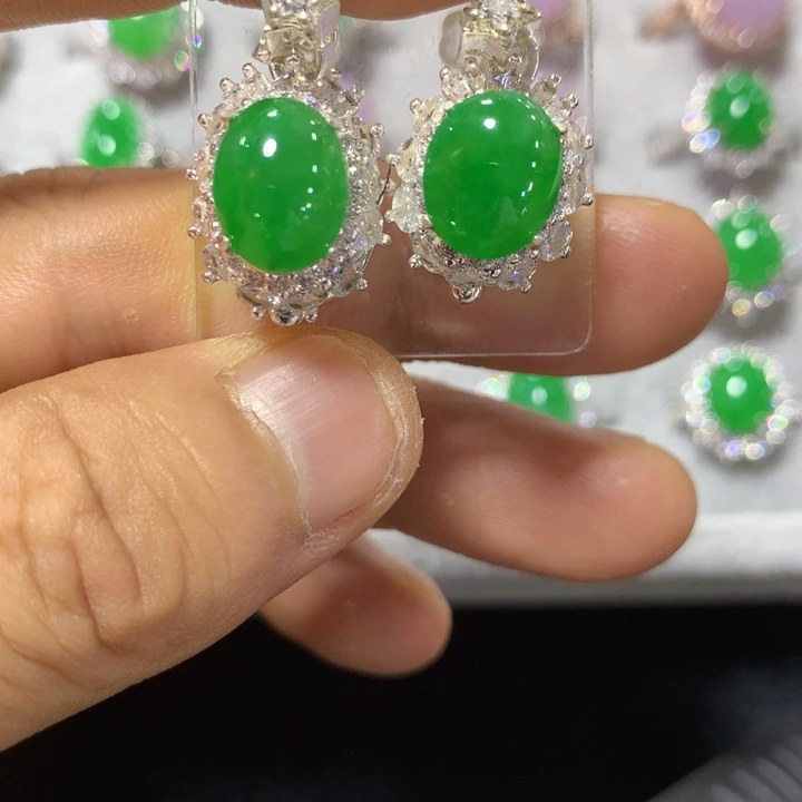 未镶嵌戒指翡翠翡翠耳钉